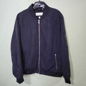 Men's Calvin Klein Zip Front Navy Bomber Jacket Size XL